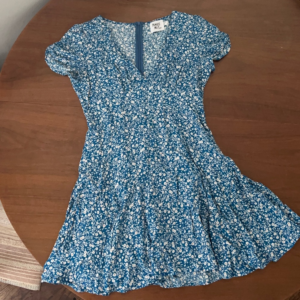 Princess Polly Blue Floral Swing Dress